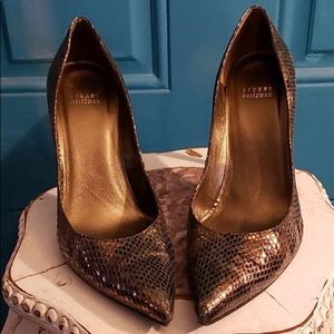 Stuart Weitzman Bronze Heels